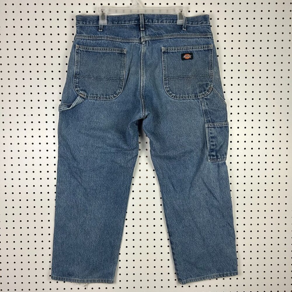 Dickies Carpenter Blue Jeans 36x28 Baggy Wide Leg‎ Work Wear Y2K Skater Cotton